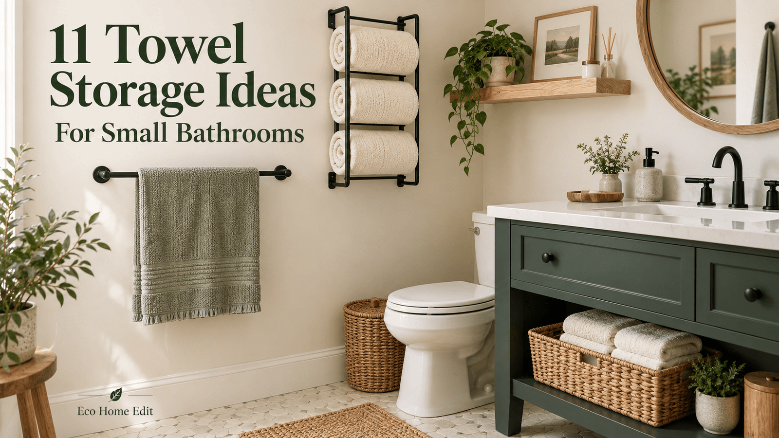 11 Towel Storage Ideas for Small Bathrooms—with or Without a Linen Closet